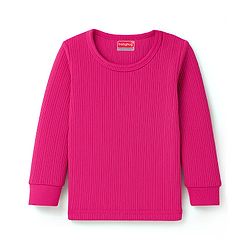 Babyhug Knit Full Sleeves Solid Thermal Set With Vest - Dark Pink