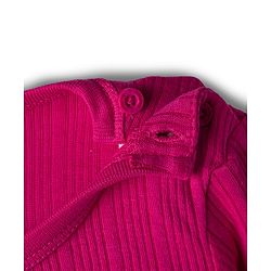Babyhug Knit Full Sleeves Solid Thermal Set With Vest - Dark Pink