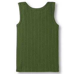 Babyhug Knit Solid Coloured Thermal Set With Vest - Olive Green