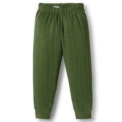 Babyhug Knit Solid Coloured Thermal Set With Vest - Olive Green