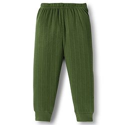 Babyhug Knit Solid Coloured Thermal Set With Vest - Olive Green