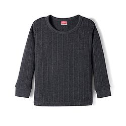 Babyhug Knit Full Sleeves Solid Color Thermal Vests Pack of 2 - Grey