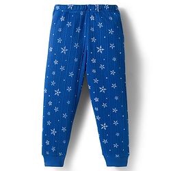 Babyhug Knit Full Sleeves Thermal Inner Wear Set With Star Print - Blue