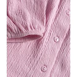 Babyhug Cotton Lycra Knit Full Sleeves Top with Floral Embroidery - Pink