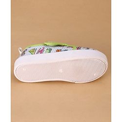 Cute Walk by Babyhug Velcro Closure Casual Shoes with Vehicle Print - Multicolor