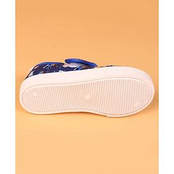 Cute Walk by Babyhug Velcro Closure Casual Shoes with Vehicle Print - Navy Blue