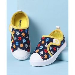 Cute Walk by Babyhug Velcro Closure Casual Shoes with Print - Navy Blue