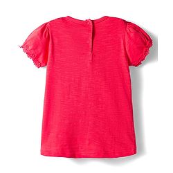 Babyhug 100% Cotton Knit Half Sleeves Solid Color Top - Red