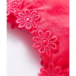 Babyhug 100% Cotton Knit Half Sleeves Solid Color Top - Red