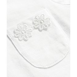 Babyhug 100% Cotton Knit Half Sleeves Solid Color Top - White