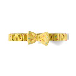 Babyhug 100% Cotton Knit Top & Hairband with Butterfly Print & Frill Detailing - Yellow