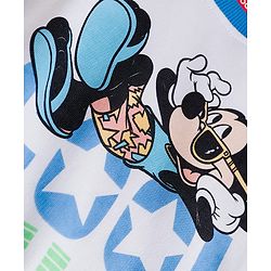 Babyhug Disney Terry Knit Full Raglan Sleeves Sweatshirt and Joggers Set with Mickey Mouse Graphics - Blue