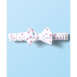 Babyhug 100% Cotton Knit Top & Hairband with Butterfly Print & Frill Detailing - White