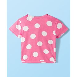 Babyhug Disney Interlock Knit Half Sleeves Front Open Jhablas With Minnie Mouse & Family Graphics Pack Of 3 - Purple Pink & White