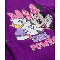 Babyhug Disney Interlock Knit Half Sleeves Front Open Jhablas With Minnie Mouse & Family Graphics Pack Of 3 - Purple Pink & White