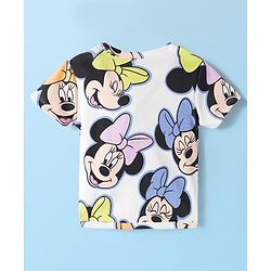 Babyhug Disney Interlock Knit Half Sleeves Front Open Jhablas With Minnie Mouse & Family Graphics Pack Of 3 - Purple Pink & White