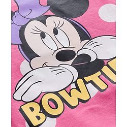 Babyhug Disney Interlock Knit Half Sleeves Onesies with Minnie Mouse & Family Graphics Pack of 3 - White Purple & Pink