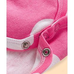 Babyhug Disney Interlock Knit Half Sleeves Onesies with Minnie Mouse & Family Graphics Pack of 3 - White Purple & Pink
