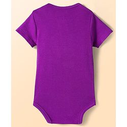 Babyhug Disney Interlock Knit Half Sleeves Onesies with Minnie Mouse & Family Graphics Pack of 3 - White Purple & Pink