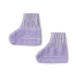 Babyhug Knitted Full Sleeves Solid Sweater Set With Cap & Booties - Purple