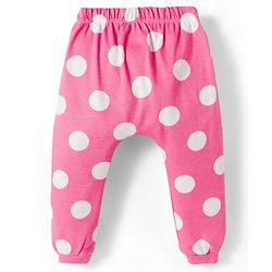 Babyhug Disney Interlock Knit Full Length Diaper Leggings With Minnie Mouse & Family Graphics Pack of 3 - White Pink & Purple