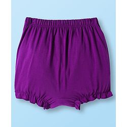 Babyhug Disney Single Jersey Knit Bloomers With Minnie Mouse & Family Print Pack of 3 - Pink Purple & White