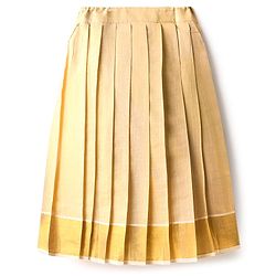 Babyhug South Cotton Woven Sleeveless Choli & Pleated Lehenga Set With Embroidery & Frill Detailing - Off-White