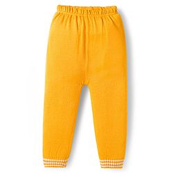 Babyhug Knitted Full Sleeves Striped Sweater Set - Yellow
