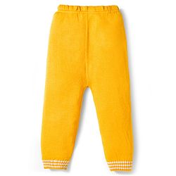 Babyhug Knitted Full Sleeves Striped Sweater Set - Yellow