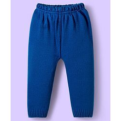 Babyhug Knitted Full Sleeves Sweater Set With Color Block Design - Multicolor