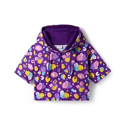 Babyhug Terry Knit Full Sleeves Hooded Top & Lounge Pant Set - Purple