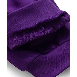 Babyhug Terry Knit Full Sleeves Hooded Top & Lounge Pant Set - Purple