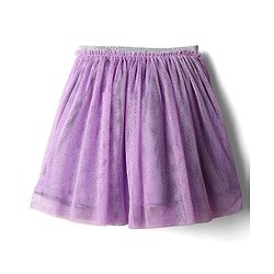 Babyhug Terry Knit Full Sleeves Tops and Skirt Set with Star Print - Purple