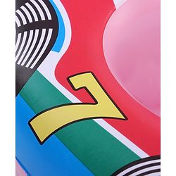 Babyhug Inflatable Swimming Ring  Pink | For 3+ years Boys & Girls| Durable Vinyl Pool Float| Swimming Ride On with Steering Wheel