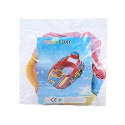 Babyhug Inflatable Swimming Ring  Pink | For 3+ years Boys & Girls| Durable Vinyl Pool Float| Swimming Ride On with Steering Wheel