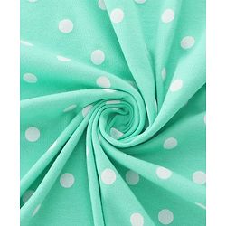 Babyhug Cotton Interlock Knit Hooded Wrapper with Polka Dots Print L 76 x B 71.5 cm - Green