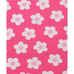 Babyhug Cotton Interlock Knit Hooded Wrapper with Floral Print L 76 x B 71.5 cm - Pink
