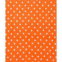 Babyhug Cotton Interlock Knit Hooded Wrapper with Heart Print L 75 x B 74 cm - Orange