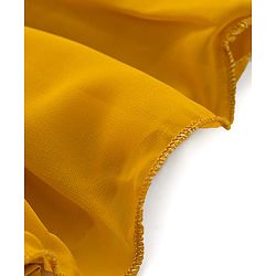 Babyhug Georgette Woven Sleeveless Embroidered Kurti Patiala Set with Dupatta - Yellow