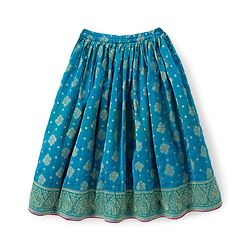 Babyhug Brocade Half Sleeves Embroidered Choli Lehenga Set with Dupatta - Pink & Blue