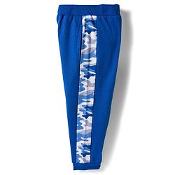 Babyhug Terry Knit Premium Light Gauge Terry Full Sleeves T-Shirt & Joggers Set with Camouflage & Keep Going Text Print - Navy Blue