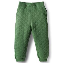 Babyhug Terry Knit Premium Light Gauge Terry Full Sleeves T-Shirt & Lounge Pant Set With Text Embroidery & Animal Applique - Green