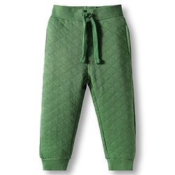Babyhug Terry Knit Premium Light Gauge Terry Full Sleeves T-Shirt & Lounge Pant Set With Text Embroidery & Animal Applique - Green