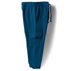 Babyhug Terry Knit Premium Light Gauge Terry Full Sleeves T-Shirt & Joggers Set With Snow Man Print - Teal Blue