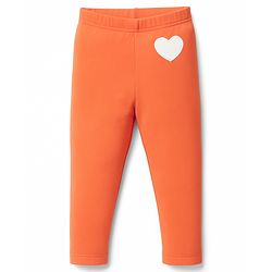Babyhug Knit Full Length Leggings With Heart & Text Print Pack of 3 - Dark Pink & Orange