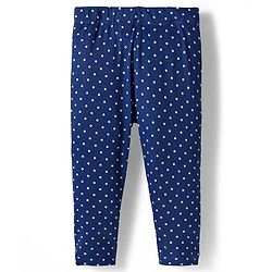 Babyhug Cotton Lycra Knit Full Length Leggings With Polka Dot & Heart Print Pack Of 3 - Red Navy Blue & Pink