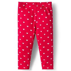 Babyhug Cotton Lycra Knit Full Length Leggings With Polka Dot & Heart Print Pack Of 3 - Red Navy Blue & Pink