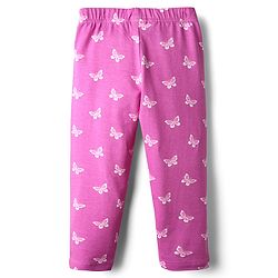 Babyhug Cotton Lycra Knit Leggings with Polka Dots Butterfly & Floral Print Pack of 3 - Pink & Yellow