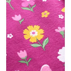 Babyhug Cotton Lycra Knit Leggings with Polka Dots Butterfly & Floral Print Pack of 3 - Pink & Yellow
