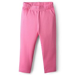 Babyhug Cotton Knit Full Length Legging With Floral & Polka Dot Print Pack Of 3 - Pink White & Light Green
